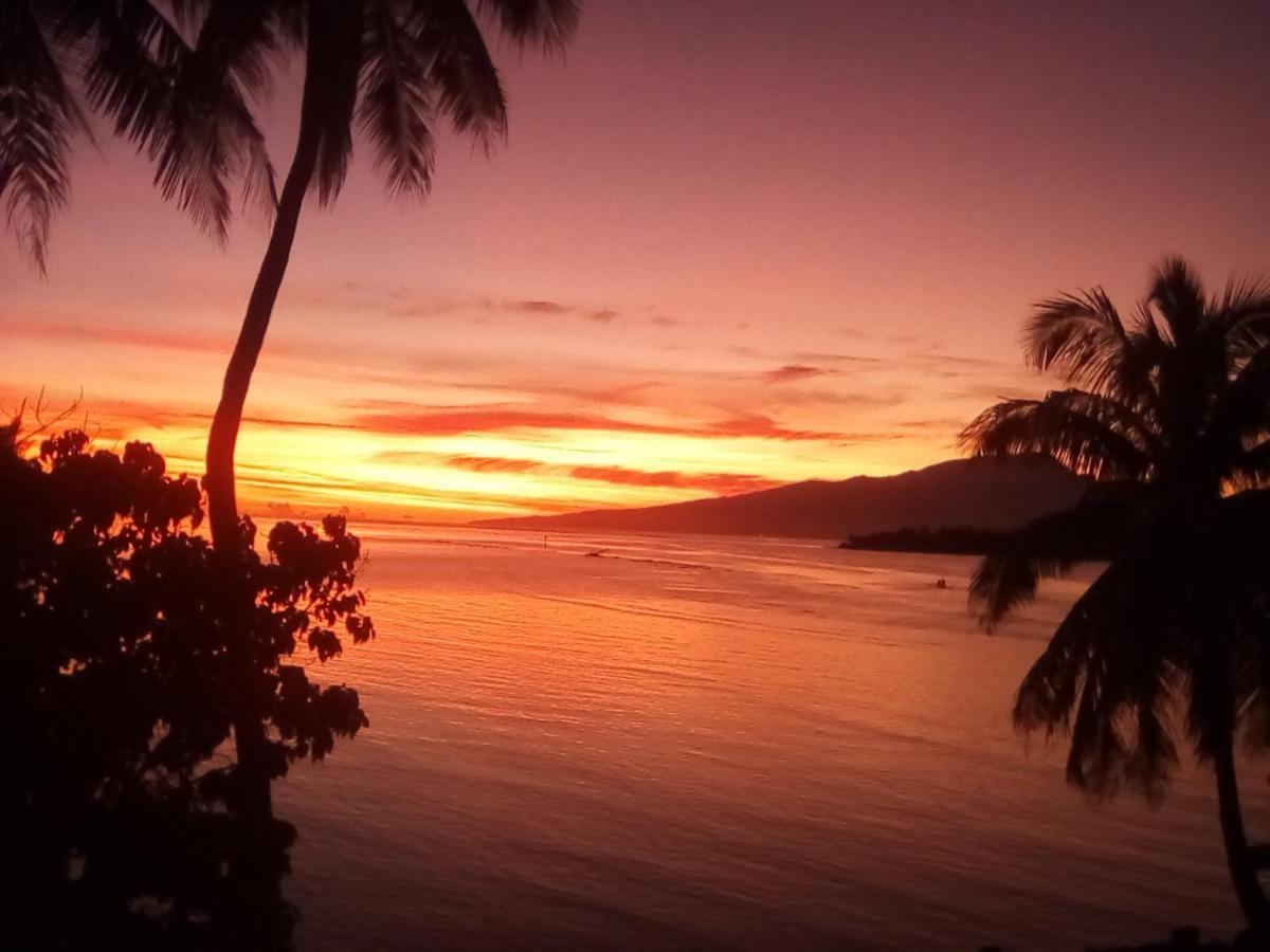Bungalow Vue Lagon 180 Degre, La Maison Bleue Moorea Exteriör bild