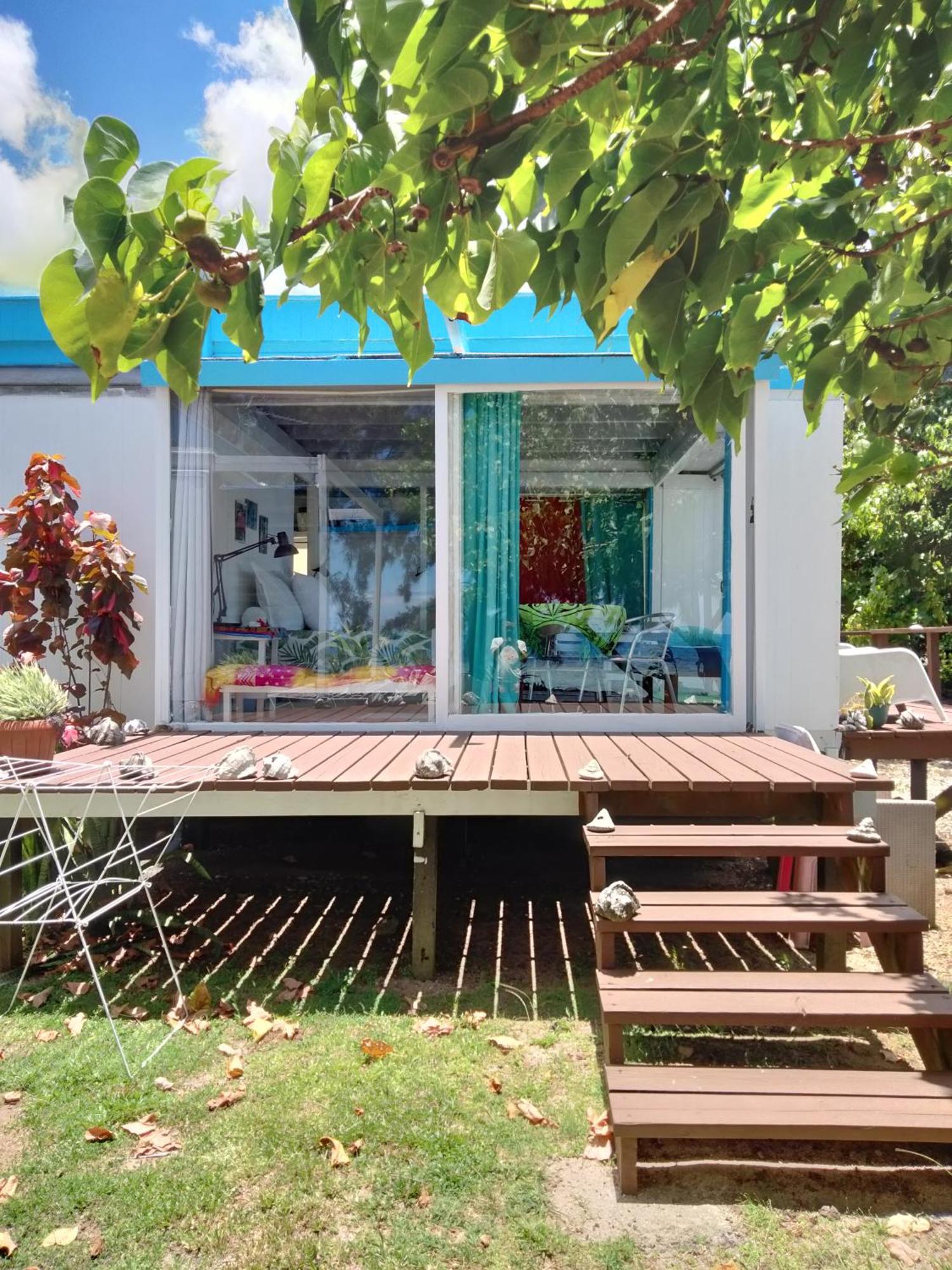Bungalow Vue Lagon 180 Degre, La Maison Bleue Moorea Exteriör bild